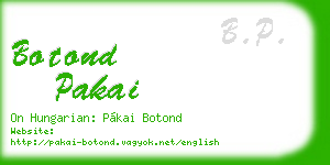 botond pakai business card