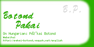 botond pakai business card